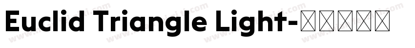 Euclid Triangle Light字体转换
